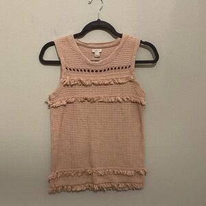 J. Crew pastel Knit fringe sweater top S